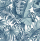 Alfresco Navy Palm Leaf Wallpaper Bolt