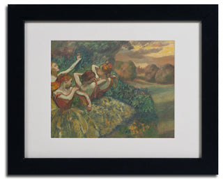 'Four Dancers, 1899' Matted Framed Canvas Art by Edgar Degas
