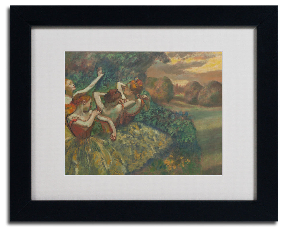 'Four Dancers, 1899' Matted Framed Canvas Art by Edgar Degas