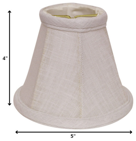 5" White Premium Set of 6 Chandelier Linen Lampshades