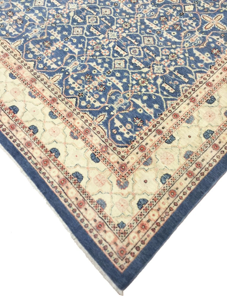 Faded Peshawar Ashly Blue/Gold Rug, 9'0x11'10