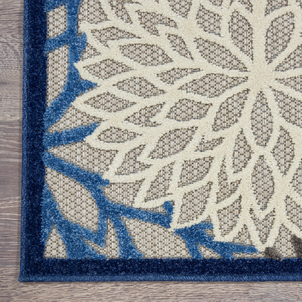 Nourison Aloha 12' x 15' Blue/Multicolor Tropical Area Rug