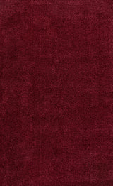 Haze Solid Low-Pile Runner Rug, Dark Red, 3 X 5