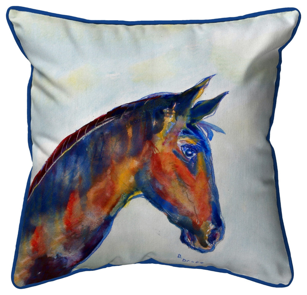 Blue Horse Large Indoor/Outdoor Pillow 18x18
