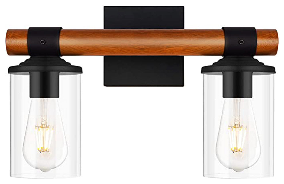 2-Light rustic bathroom light fixtures Farmhouse rustic vanity lights
