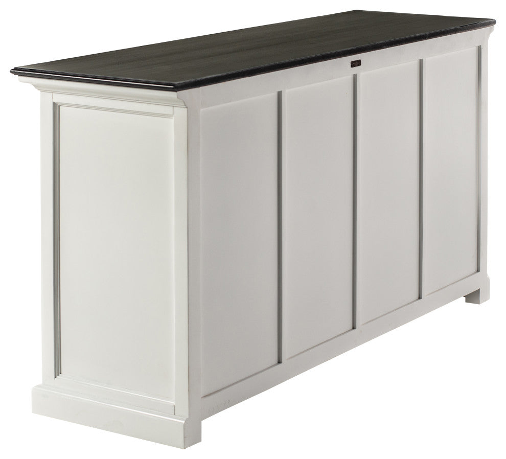 Classic White and Black Halifax Contrast Buffet with 4 Baskets
