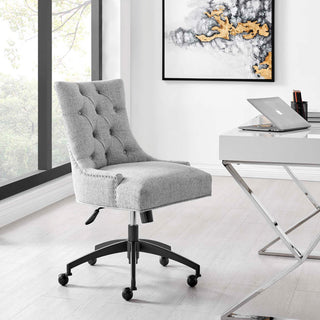 Regent Tufted Fabric Office Chair Black Light Gray -4572