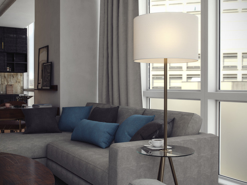 Kenroy 35342AB 1-Light Floor Lamp, Nash