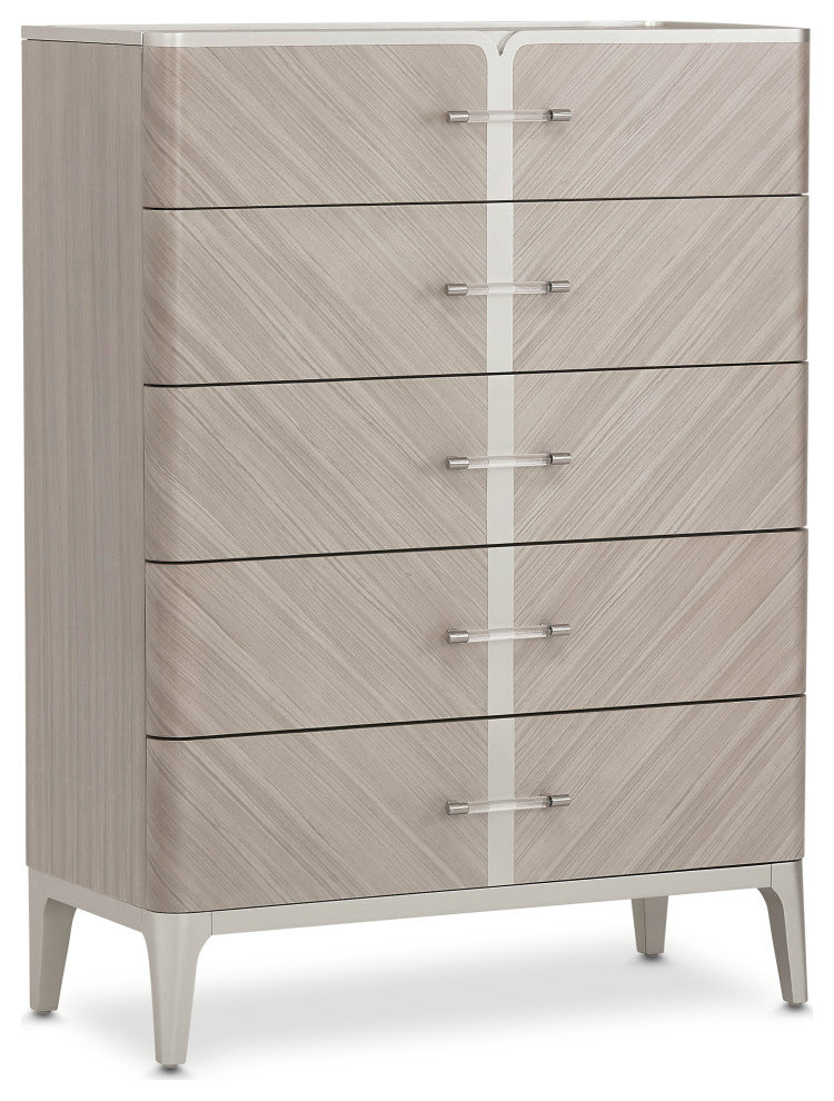 Lanterna Highboy Chest - Silver Mist