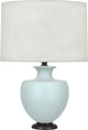 Michael Berman Atlas Table Lamp, Matte Sky Blue With Patina Bronze