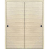 Sliding Closet Bypass Doors 84 x 96 | Planum 0010 Natural Veneer