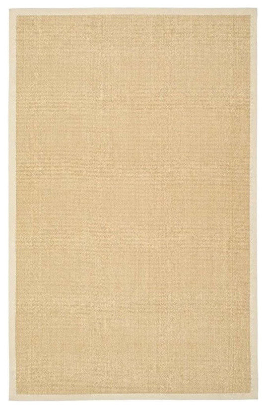 Safavieh Natural Fiber Nf441K Solid Color Rug, Maize/Wheat, 8'0"x10'0"