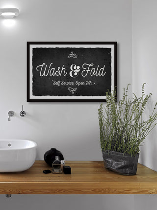 "Wash and Fold" Framed Painting Print, 36x24