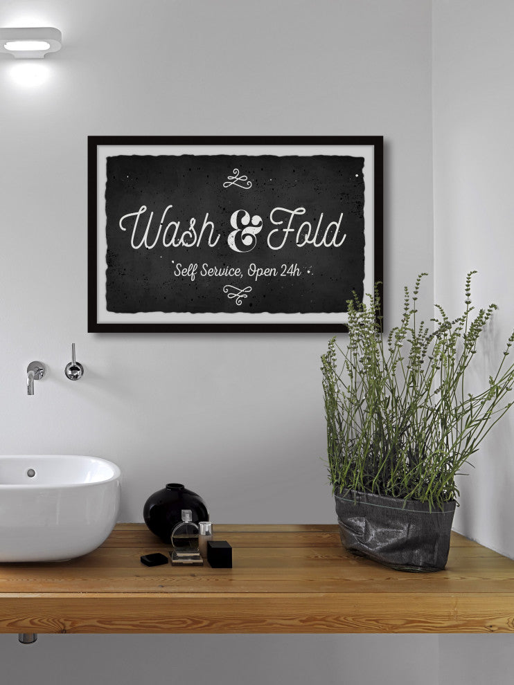 "Wash and Fold" Framed Painting Print, 36x24