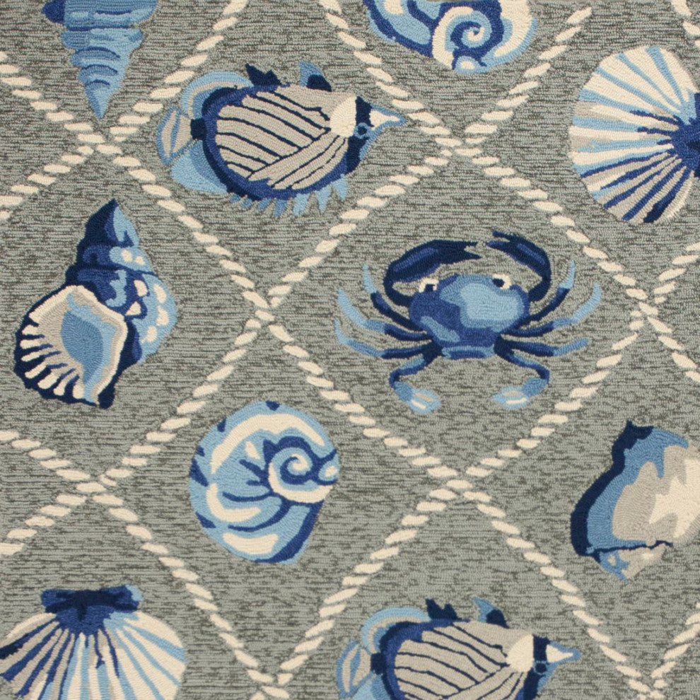 KAS Harbor 4219 Gray Seaside Area Rug, 5'x8'