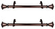 Urn 1" Diameter Side Curtain Rod 12-20" Long, Set of 2, Bronze