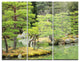 "Japanese Garden in Early Autumn" Photo Metal Wall Art, 3 Panels, 36"x28"