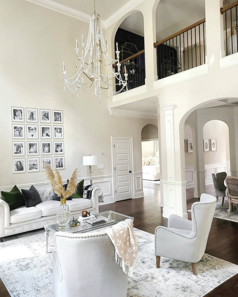 Barcelona 12-Lt 3-Tier Crystal Chandelier - Transcend Silver