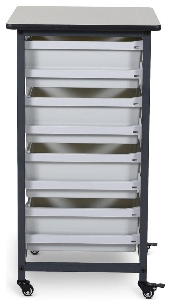 Luxor MBS-SR-4L Mobile Bin System, Single Row