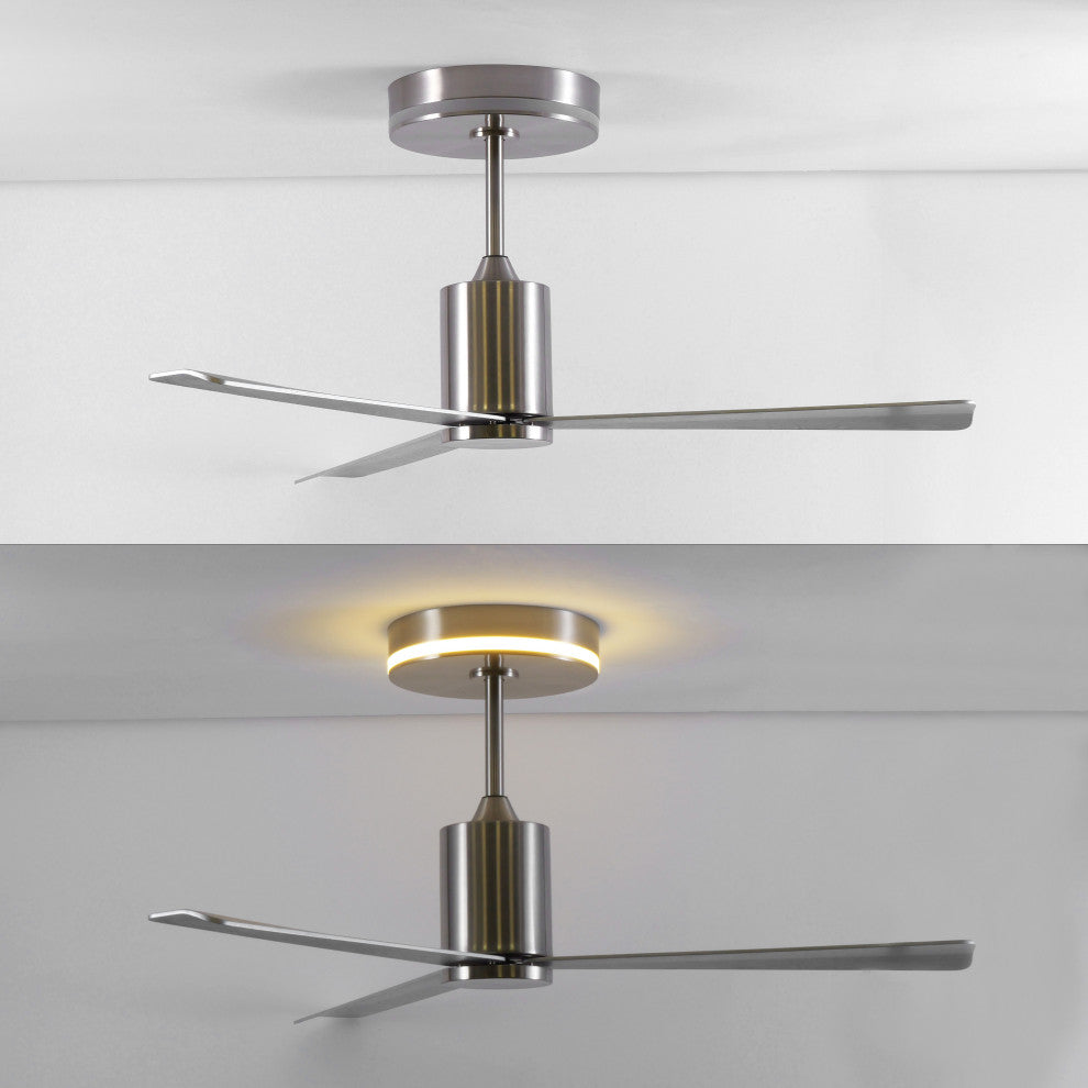 Levi 1-Light 6-Speed Iron Height Adjustable Integrated LED Ceiling Fan, Remote
