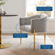 Savour Tufted Performance Velvet Accent Chairs Set of 2 Light Gray