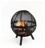 34" Diameter Outdoor Steel Woodburning Sphere Fire Pit