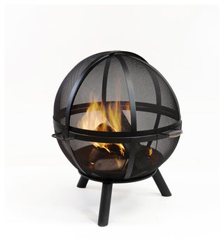 34" Diameter Outdoor Steel Woodburning Sphere Fire Pit