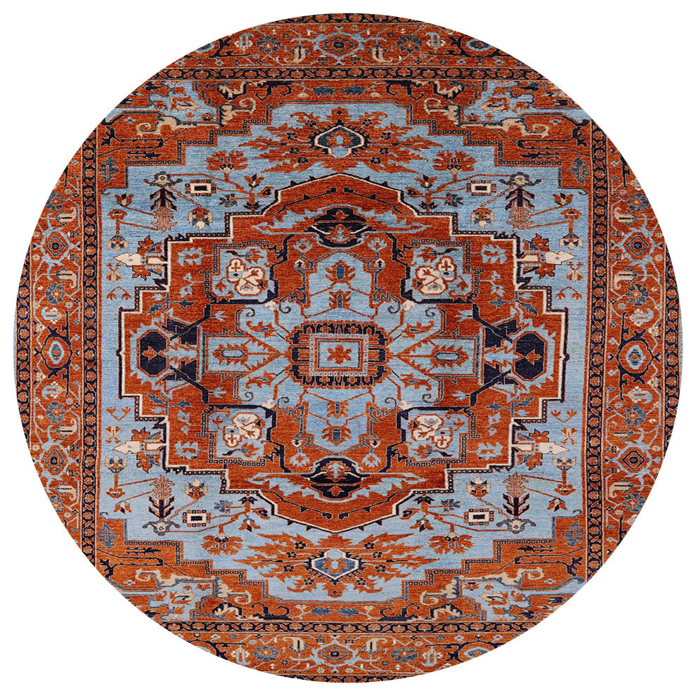 Ahgly Company Indoor Round Mid-Century Modern Area Rugs, 6' Round