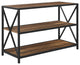 X Frame 40" Industrial Wood Bookshelf - Rustic Oak