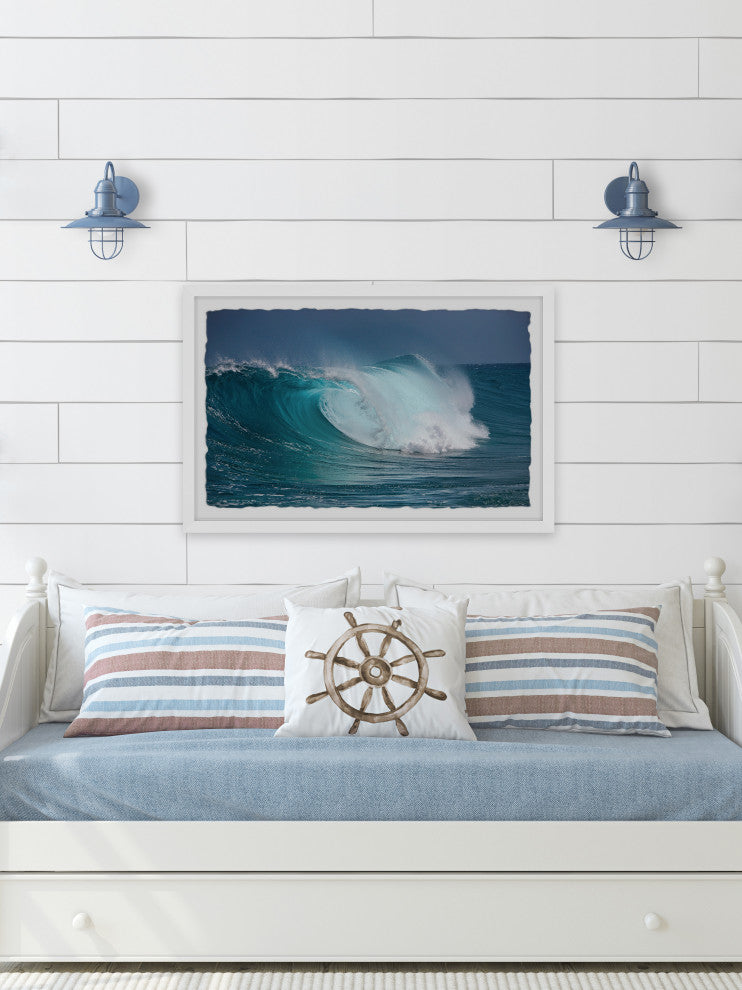 "Ocean's Roar" Framed Painting Print, 12x8