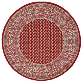 Unique Loom Red Allover Williamsburg 5' Round Rug