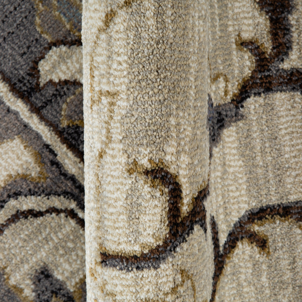 Jordan Eva Runner, Ivory, 2'7" x 10", Medallion