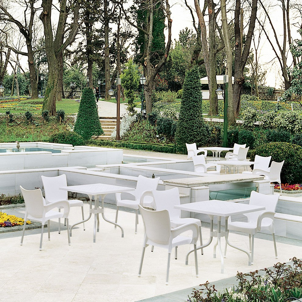 Compamia Forza Square Folding Table, White