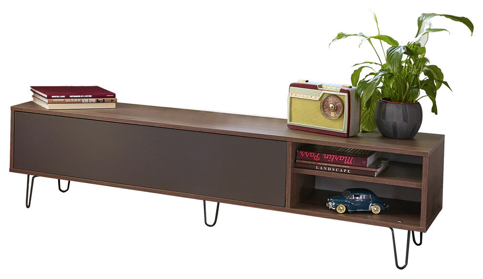 Symbiosis Aero TV Stand, Walnut/Gray