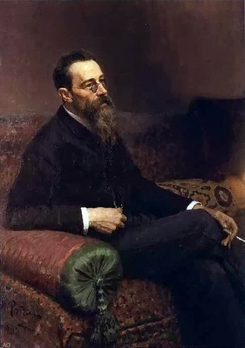 Ilya Repin Portrait of the Composer Nikolay Rymsky-Korsakov Gallery Wrap Canvas