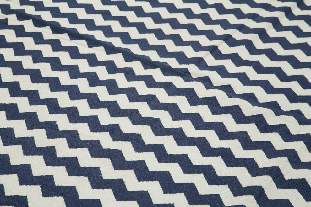 Rug N Carpet - Handmade Wool 9' 11'' x 13' 10'' Flatweave Dhurrie Kilim Rug