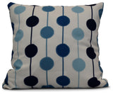 Brady Beads, Stripe Print Pillow, Navy Blue, 20"x20"