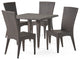 GDF Studio 5-Piece Brooklyn Outdoor Wicker Dining Set