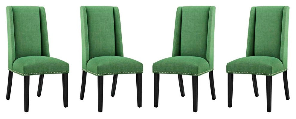 Baron Dining Chair Fabric Set of 4, Green