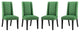 Baron Dining Chair Fabric Set of 4, Green
