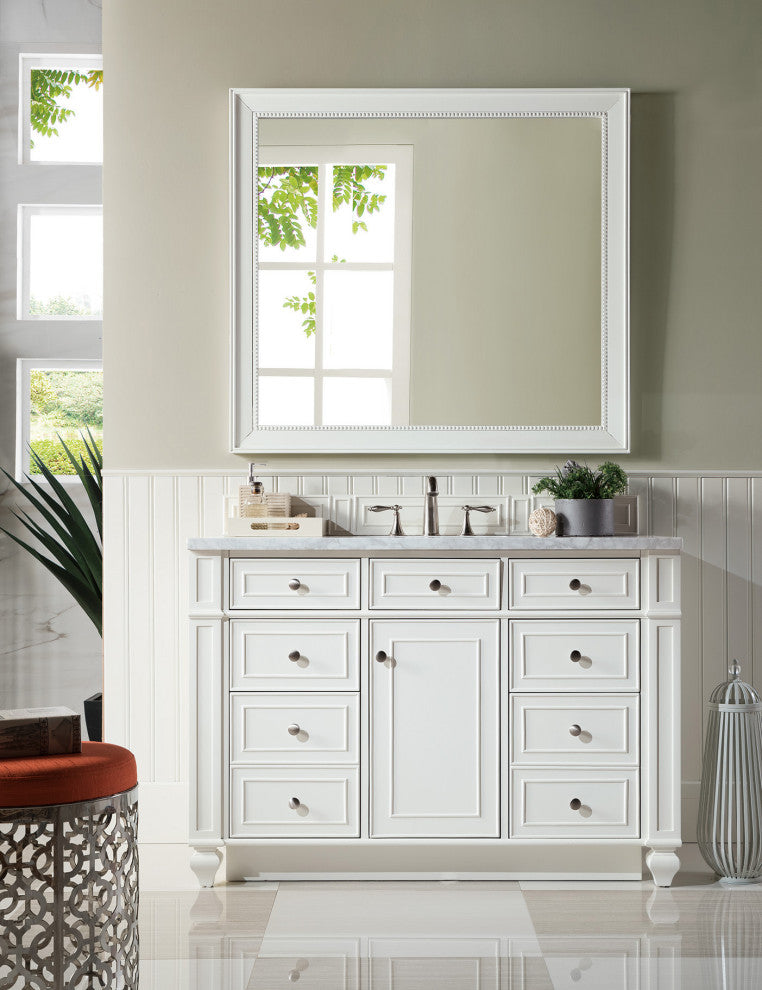 James Martin Vanities 157-V48 Bristol 48" Single Basin Hardwood - Whitewashed