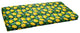 Yellow Lemons Outdoor Bristol Bench Cushion, 60x19x3