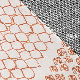 Honeycomb Split Rug Rug, Orange, 5'x7'