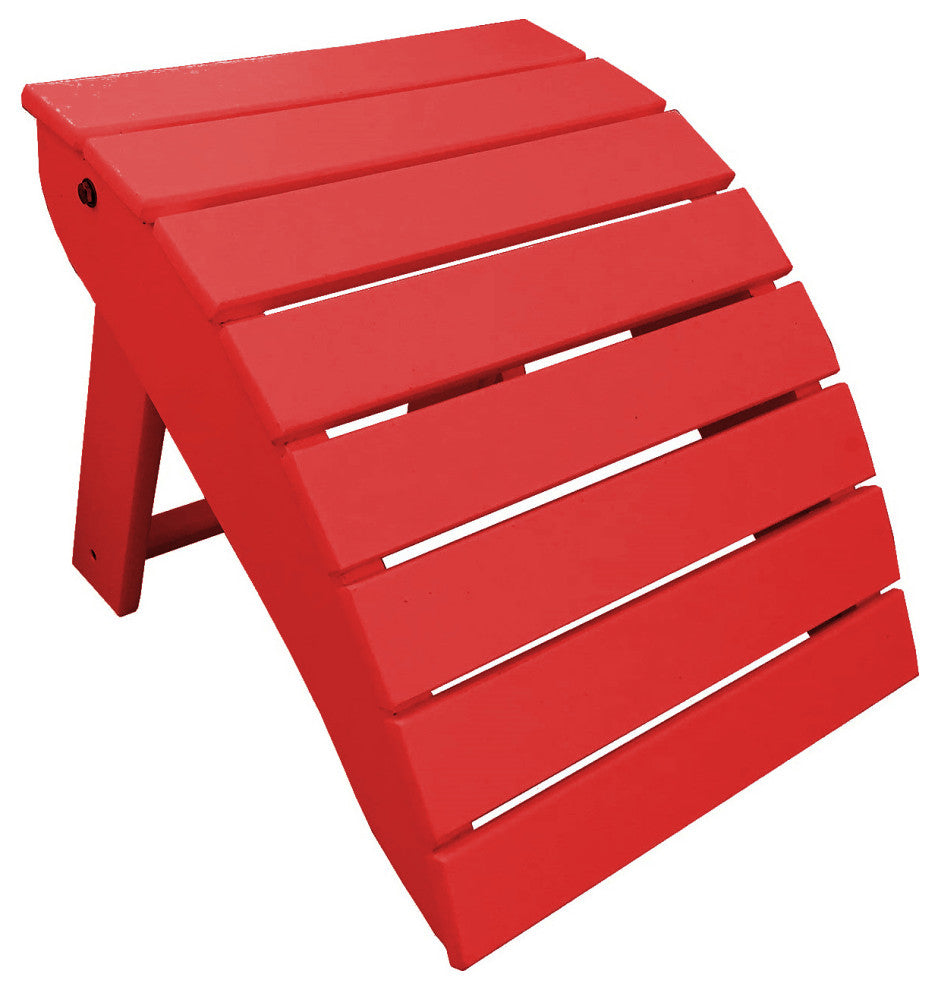 Poly Lumber Folding Footstool, Red