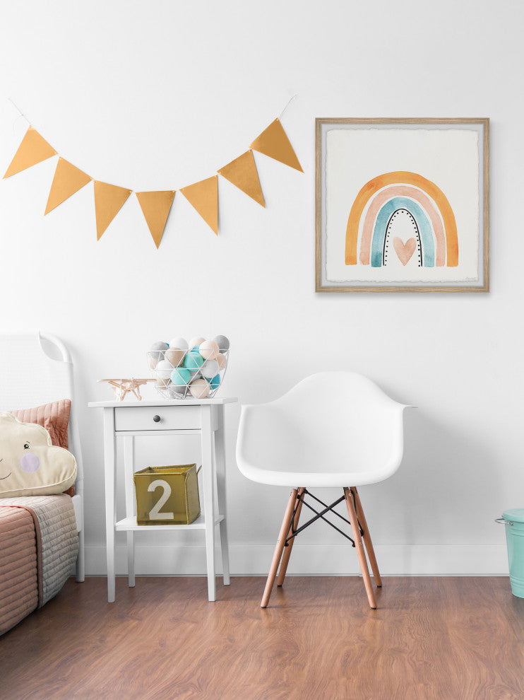 "Heart of a Rainbow" Framed Painting Print, 32x32