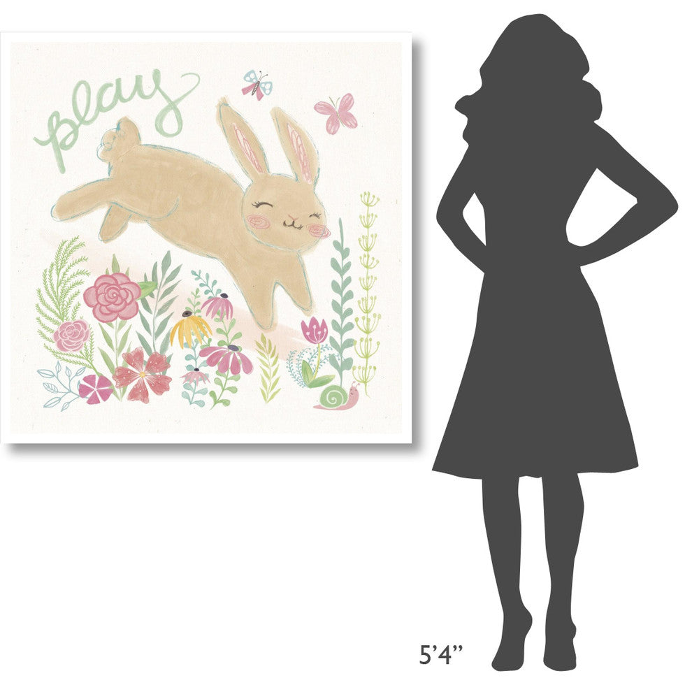"Garden Friends White I" Digital Paper Print by Mary Urban, 42"x42"
