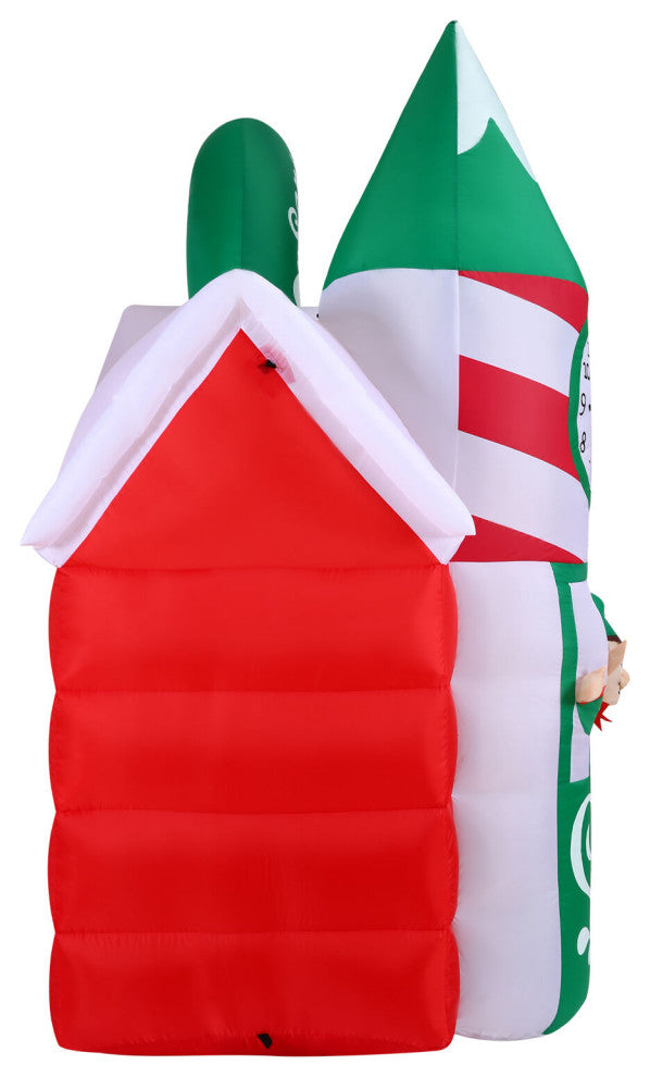 7-Ft. Pre-Lit Inflatable Santa's Workshop