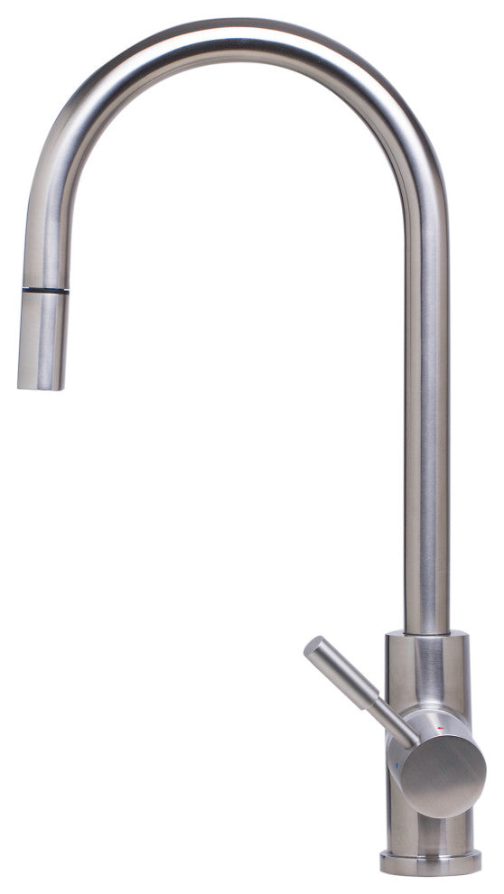 AB2028-BSS Solid Brushed Stainless Steel Single Hole Pull Down Kitchen Faucet