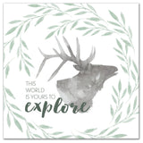 Yours To Explore Elk 24x24 Canvas Wall Art