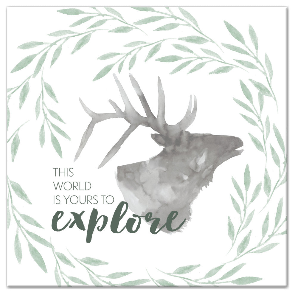 Yours To Explore Elk 24x24 Canvas Wall Art